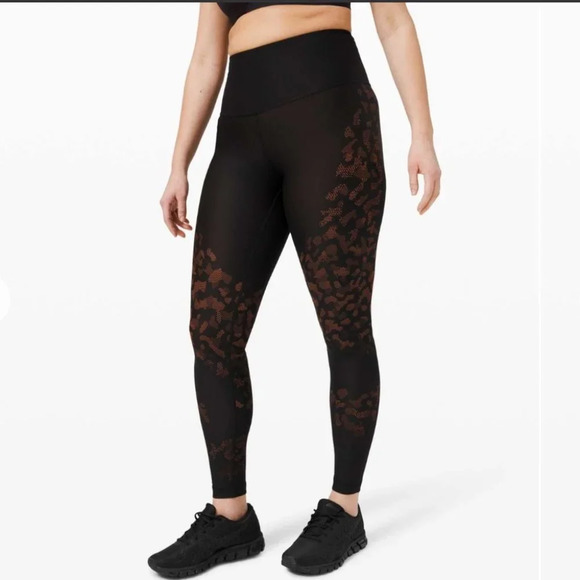Lululemon Mapped Out High Rise Tight 28" in *Camo Black / Brick Size 4 - Picture 16 of 16